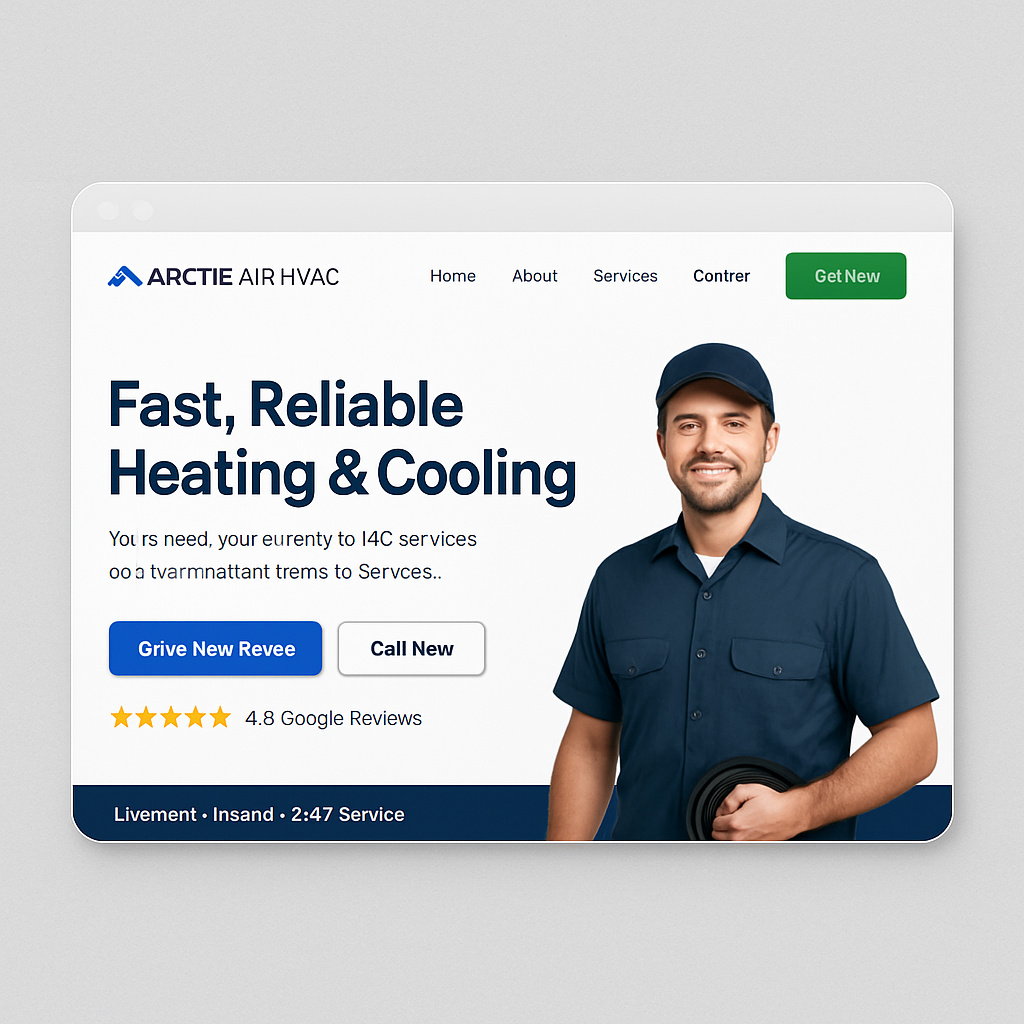 Modern, conversion-optimized MurdockOps website homepage for a local HVAC company